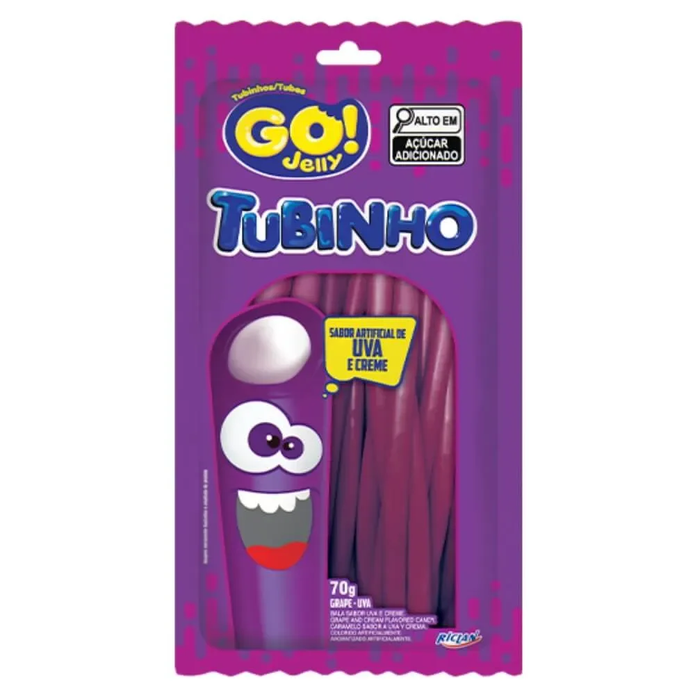 BALA GO JELLY TUBINHO UVA 70G