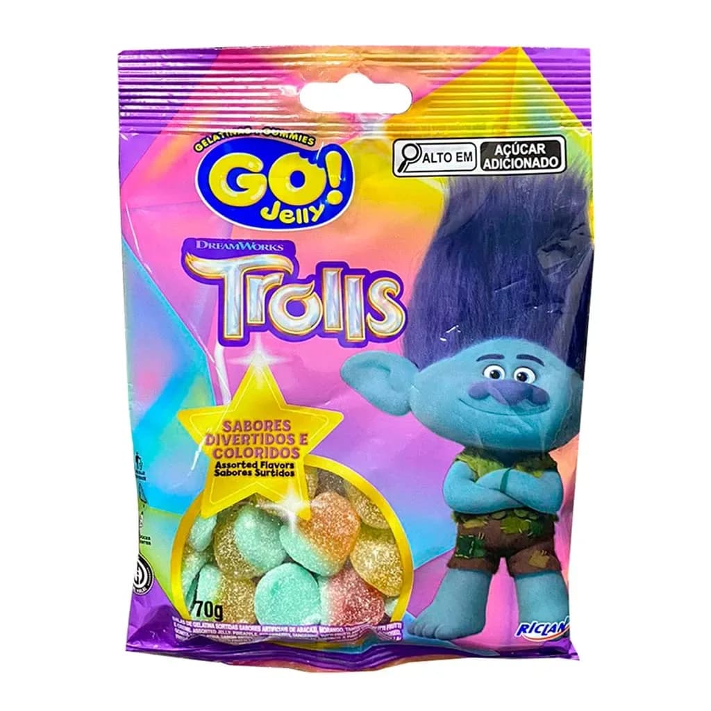 BALA GELATINA GO JELLY TROLLS 70G