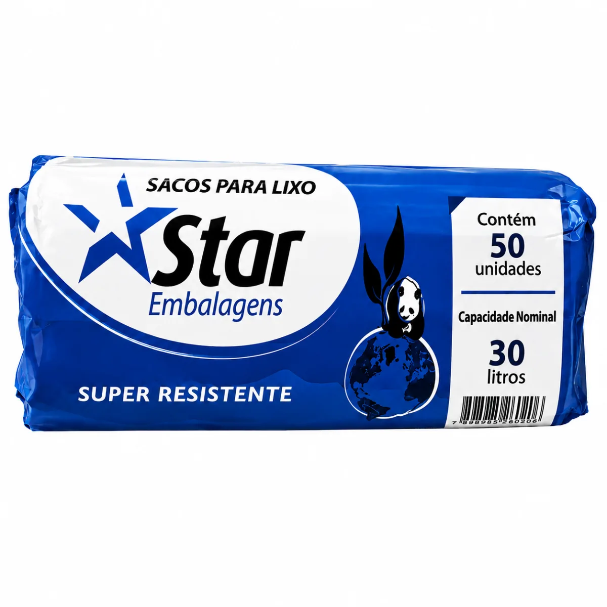 SACO DE LIXO ROLO STAR AZUL 30L C/50