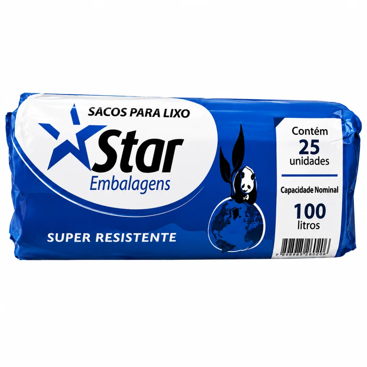 SACO DE LIXO ROLO STAR AZUL 100L C/25
