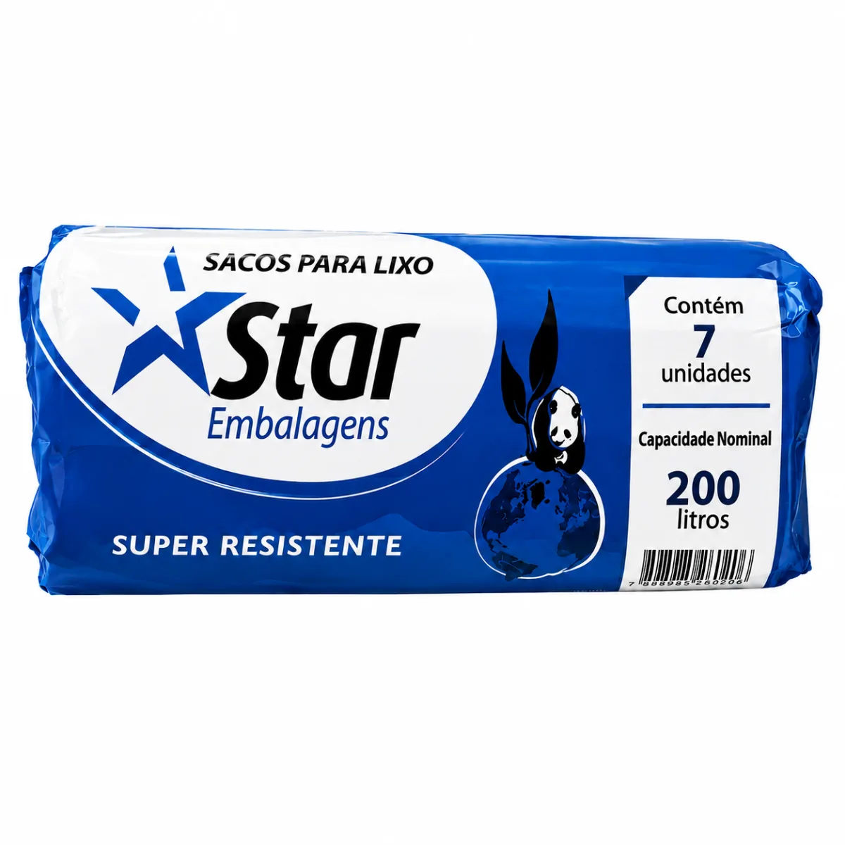 SACO DE LIXO ROLO STAR AZUL 200L C/7