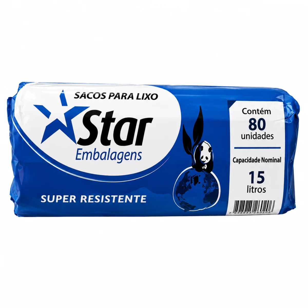 SACO DE LIXO ROLO STAR BRANCO 15L C/80