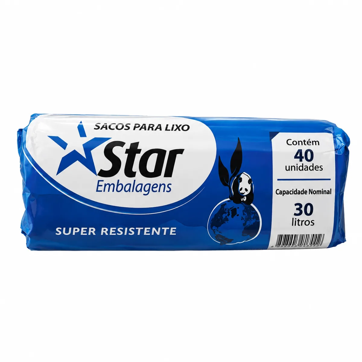 SACO DE LIXO ROLO STAR BRANCO 30L C/40