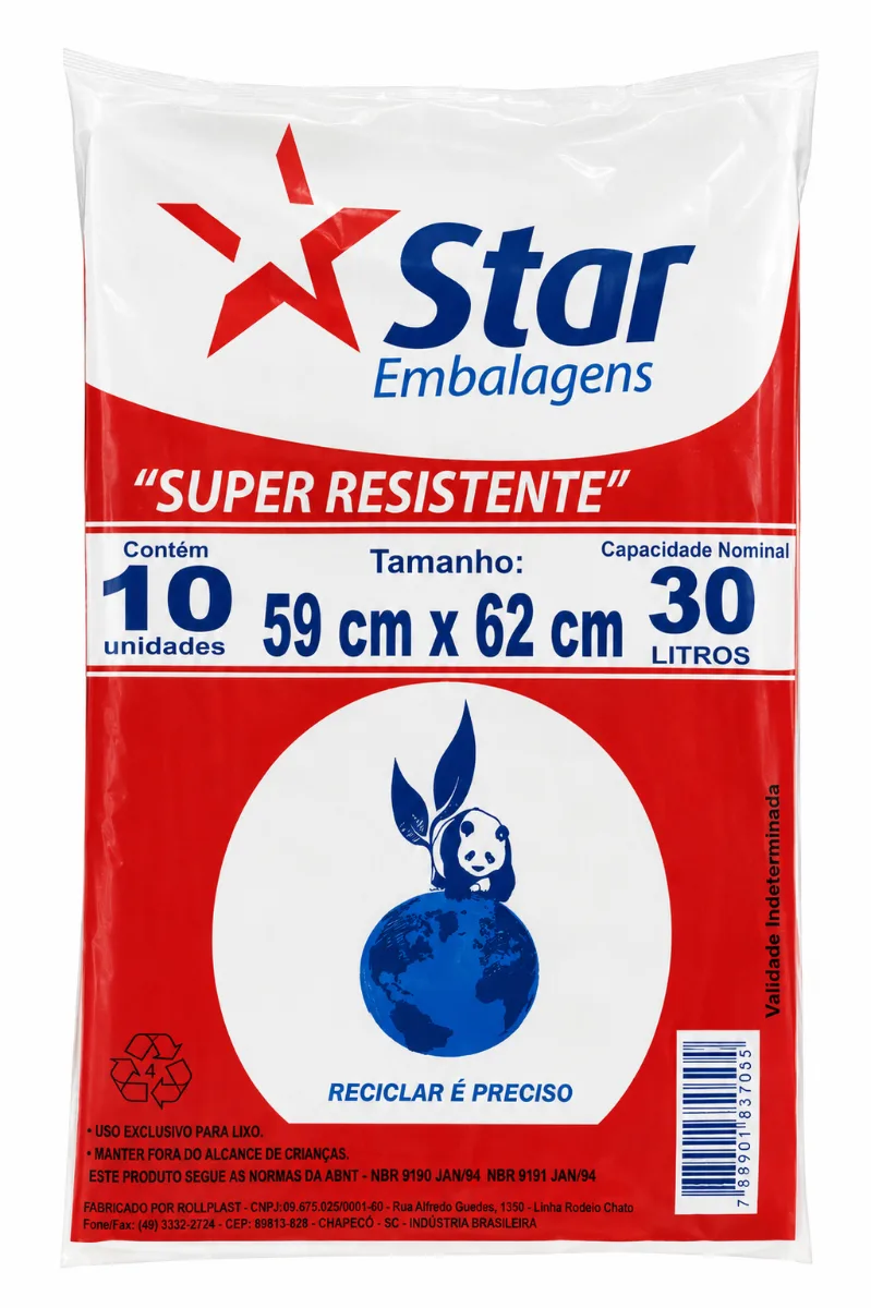 SACO DE LIXO ALMOF PTO STAR 30LT C/10
