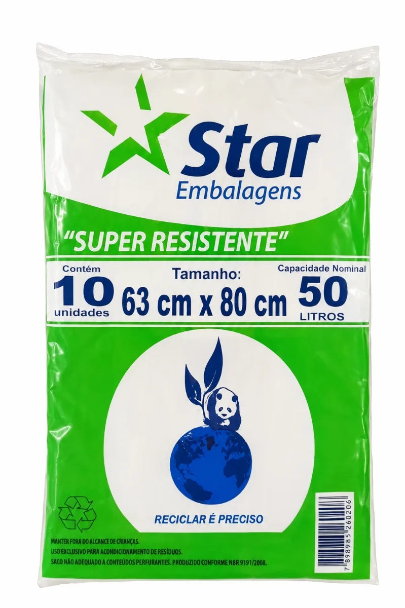 SACO DE LIXO ALMOF PTO STAR 50LT C/10