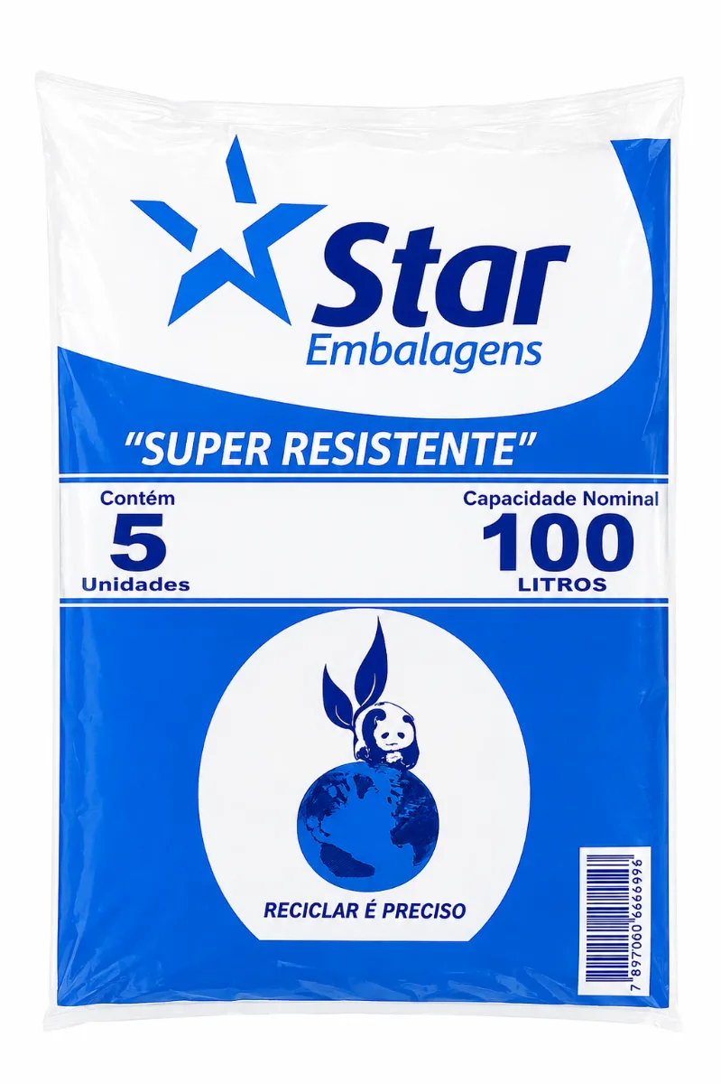 SACO DE LIXO ALMOF PTO STAR 100LT C/5