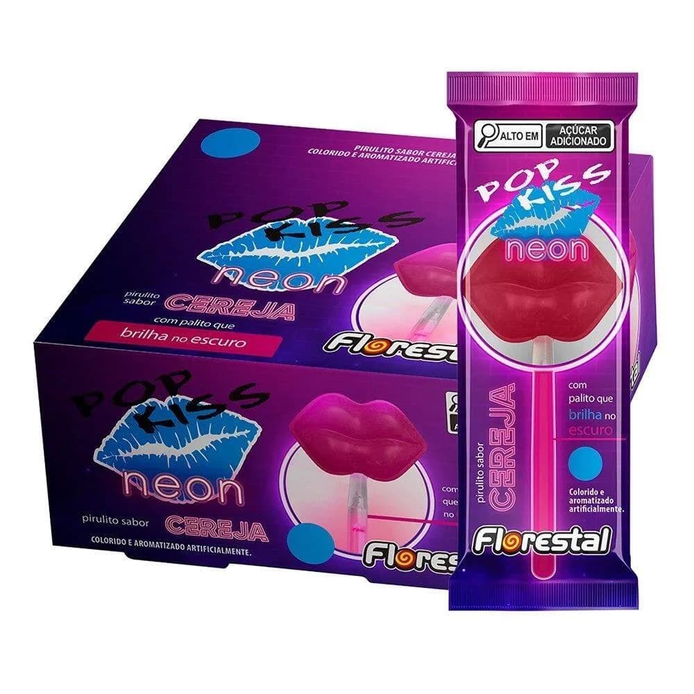 PIRUL FLORE POP KISS NEON CEREJA 300G C/30