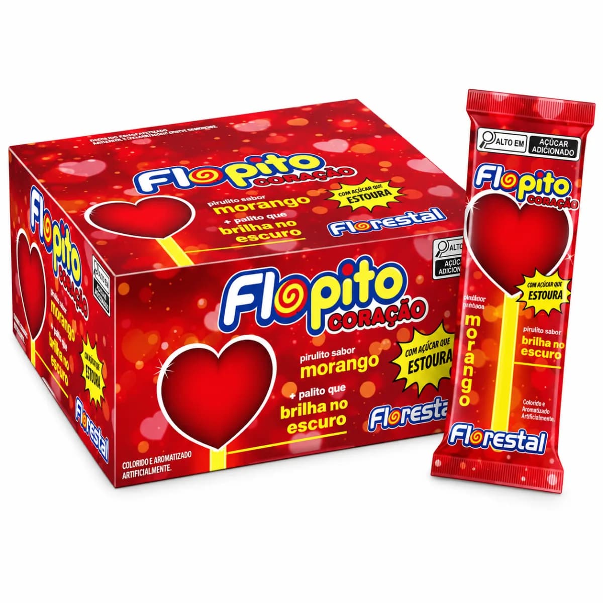 PIRUL FLOPITO CORACAO BRILHA 300G C/30