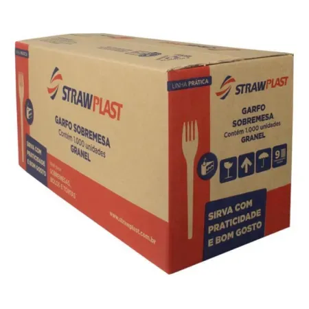 GARFO FORTE STRAW BRANCO C/1000