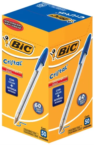ESC CANETA BIC AZUL C/50